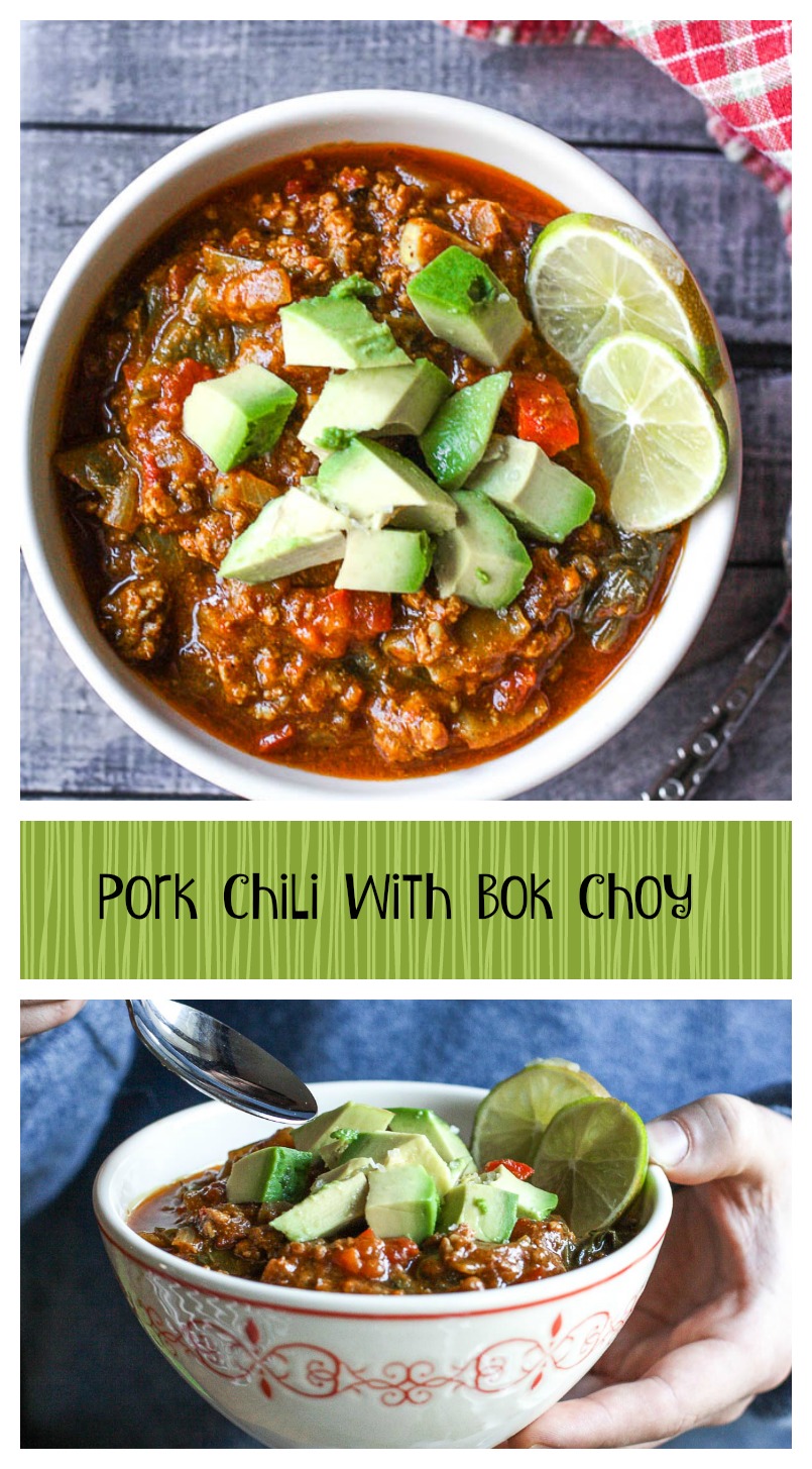 pork chili with bok choy