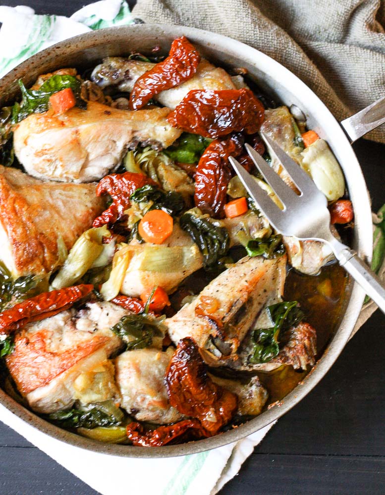 chicken with artichokes and sun dried tomatoes