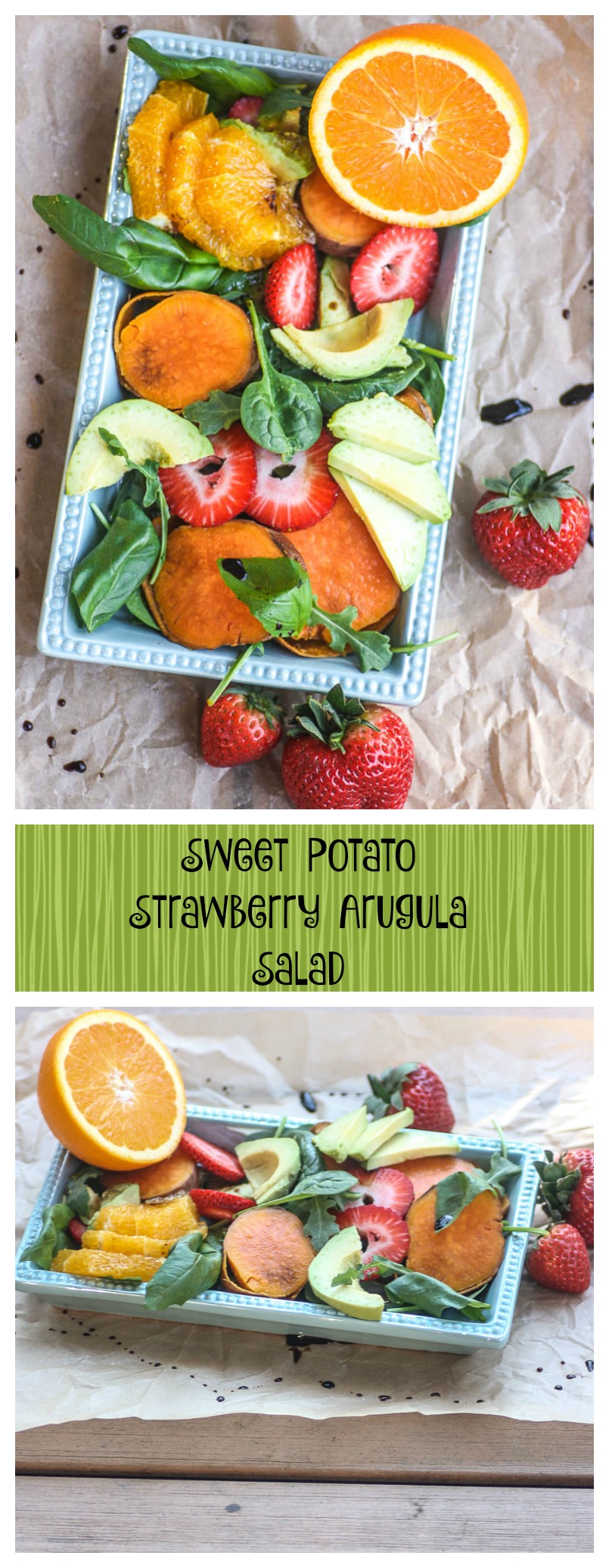 sweet potato strawberry arugula salad