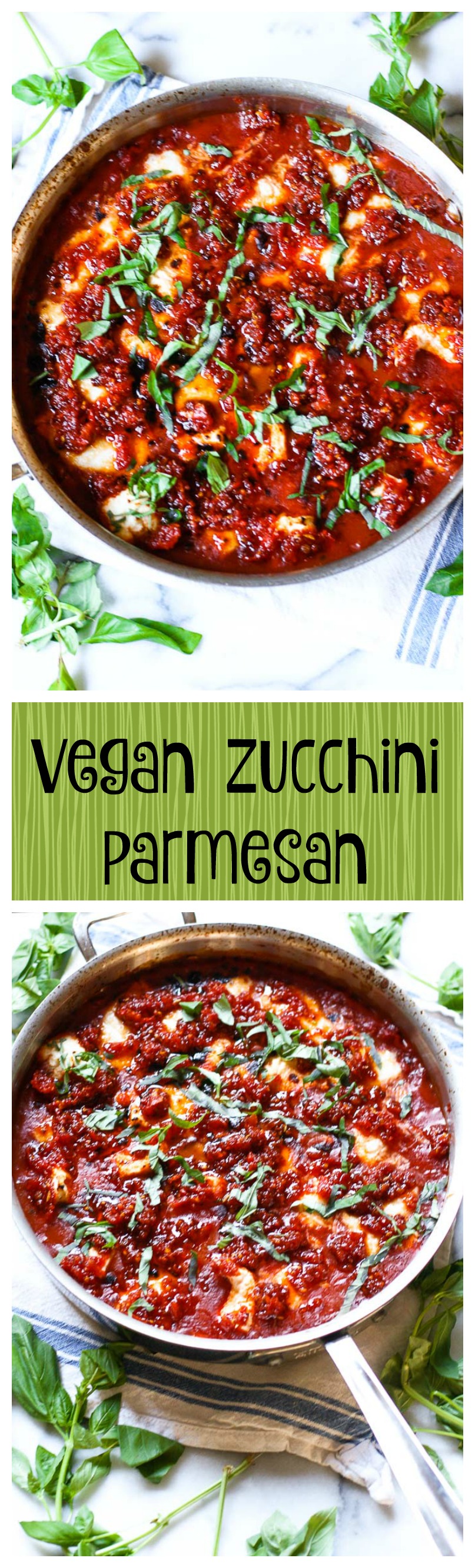 vegan skillet zucchini parmesan