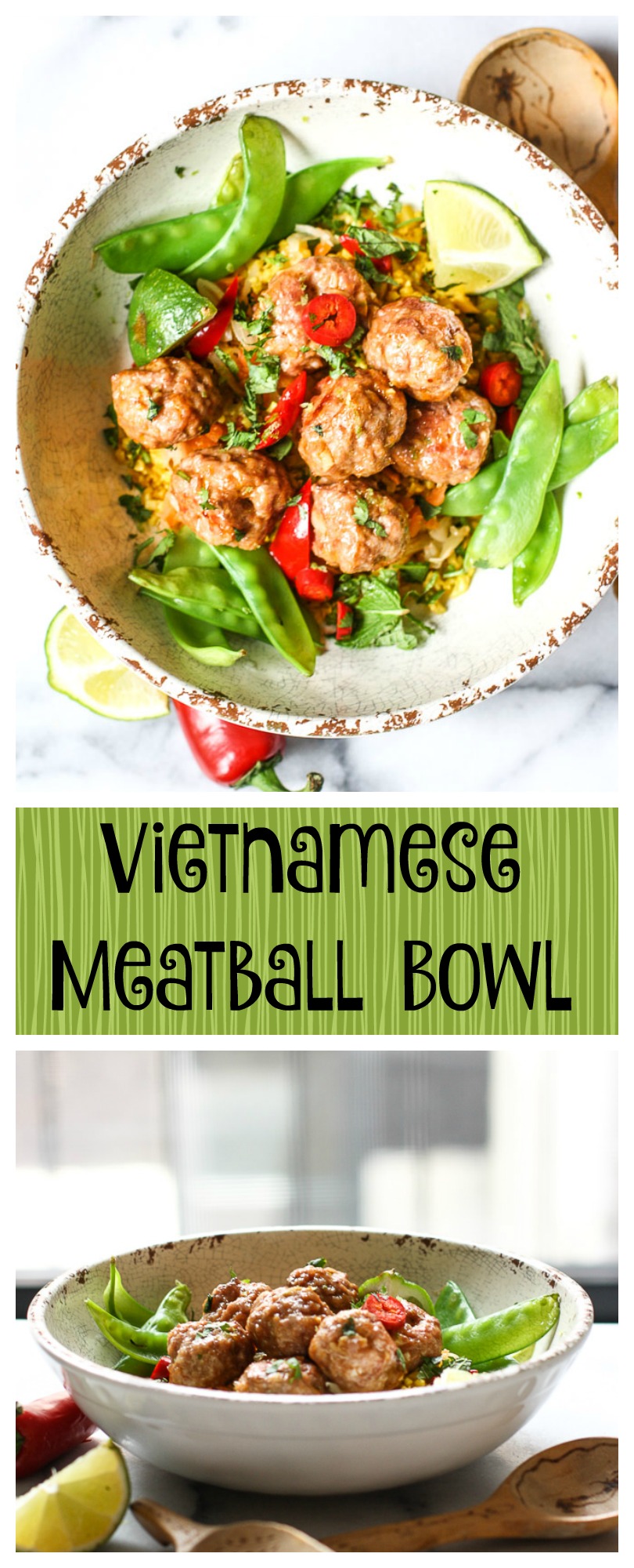 Vietnamese meatball bowls