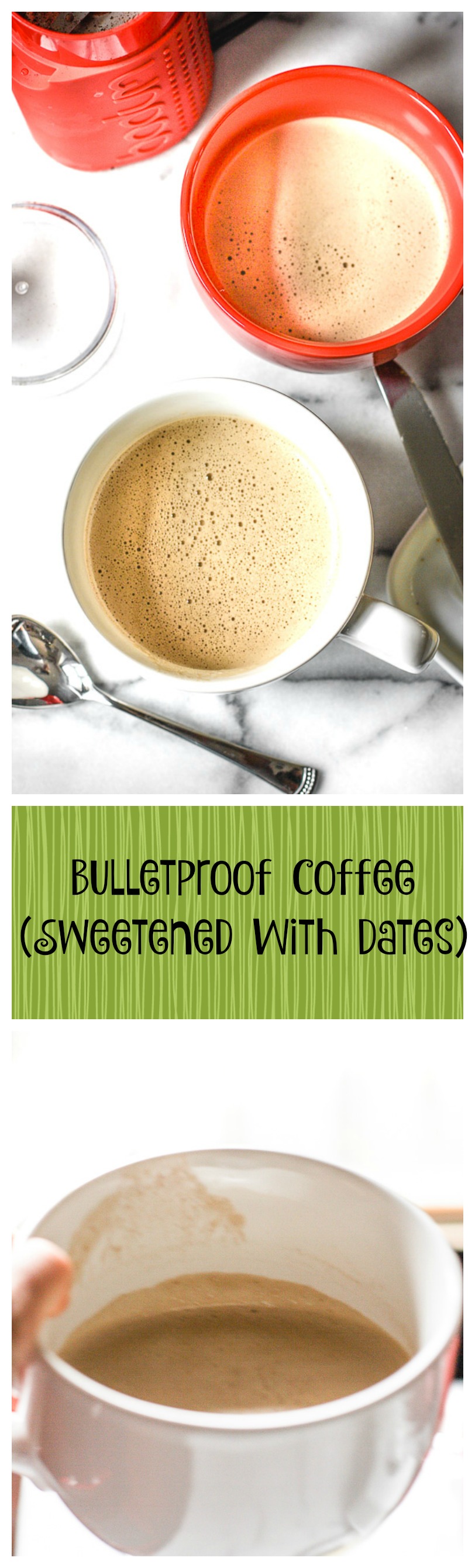 bulletproof coffee sweetened with dates