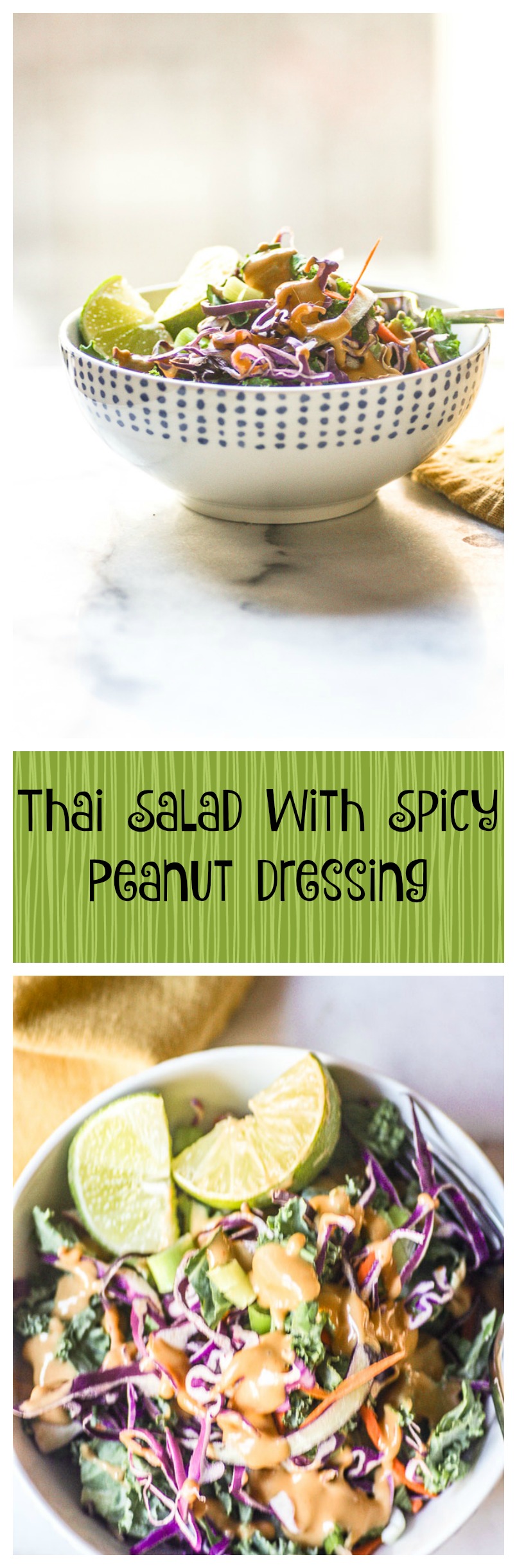 thai salad with spicy peanut dressing