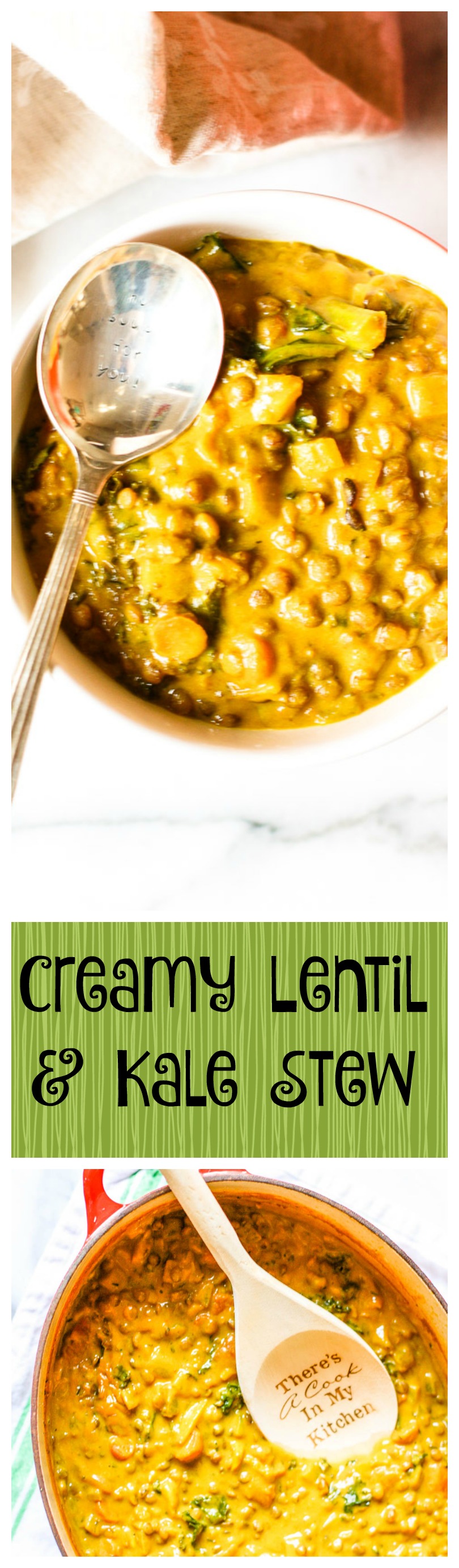 creamy lentil and kale stew